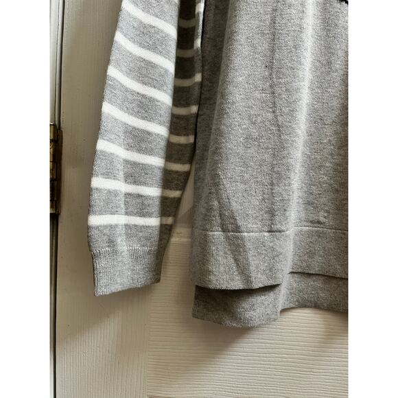 Le Tigre New Gray Cotton Polar Bear With Scarf Graphic Lightweight Sweater Large - Picture 6 of 13